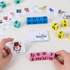 Early Learner Wooden Letter Matching & Spelling Set with Cards and Puzzles