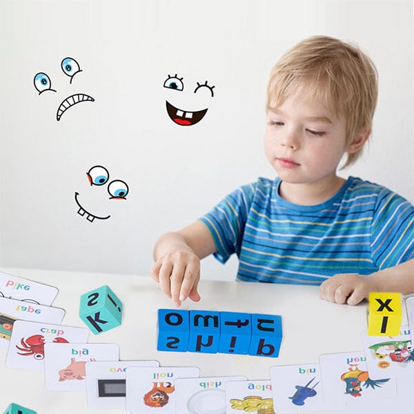 Early Learner Wooden Letter Matching & Spelling Set with Cards and Puzzles