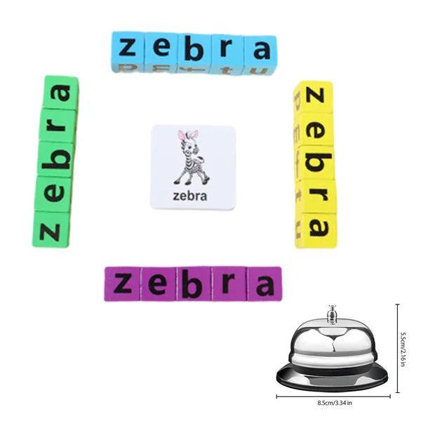 Early Learner Wooden Letter Matching & Spelling Set with Cards and Puzzles