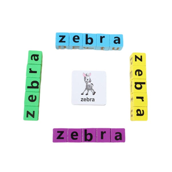 Early Learner Wooden Letter Matching & Spelling Set with Cards and Puzzles