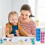 Early Learner Wooden Letter Matching & Spelling Set with Cards and Puzzles