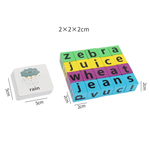 Early Learner Wooden Letter Matching & Spelling Set with Cards and Puzzles