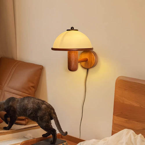 BoisLume Wall Light Wood Mushroom Style