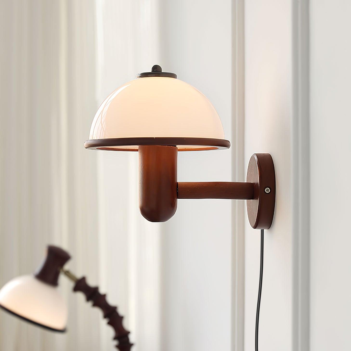 BoisLume Wall Light Wood Mushroom Style