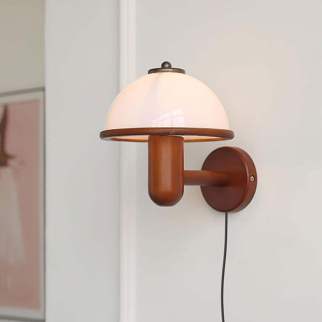 BoisLume Applique Murale Bois Style Champignon