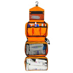Hanging Travel Toiletry Organizer Bag with Metal Hook, Water-Resistant, Foldable, 24x15x10 cm