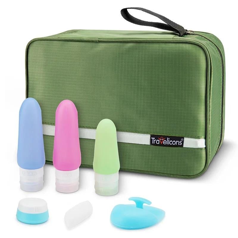 Hanging Travel Toiletry Organizer Bag with Metal Hook, Water-Resistant, Foldable, 24x15x10 cm