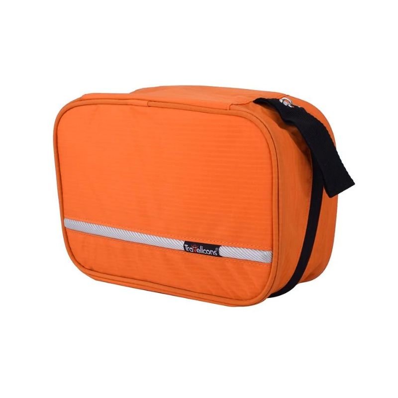 Hanging Travel Toiletry Organizer Bag with Metal Hook, Water-Resistant, Foldable, 24x15x10 cm