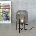 Fuméria Lampe à Poser Verre Fumé Design Moderne Minimaliste