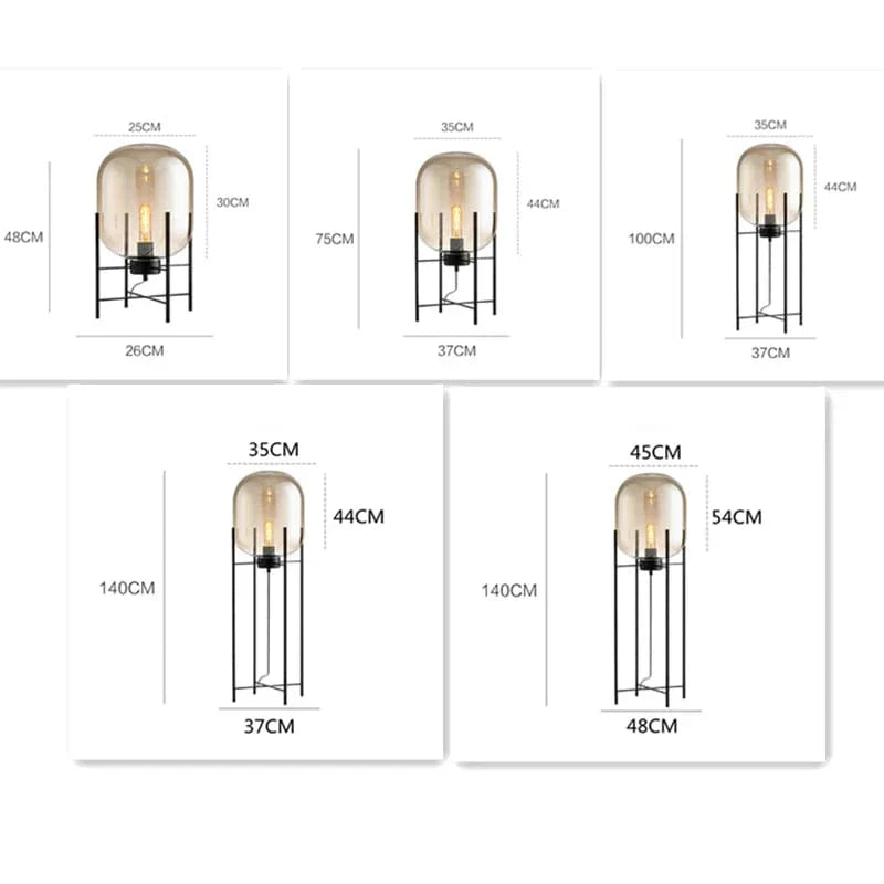 Fuméria Table Lamp Smoked Glass Modern Minimalist Design