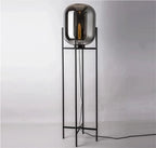 Fuméria Lampe à Poser Verre Fumé Design Moderne Minimaliste
