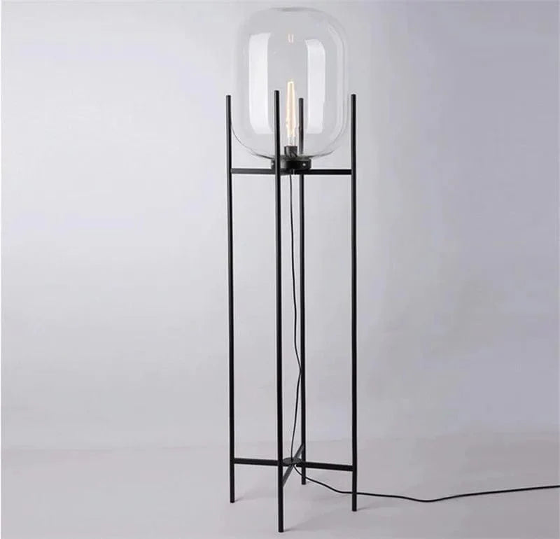 Fuméria Lampe à Poser Verre Fumé Design Moderne Minimaliste