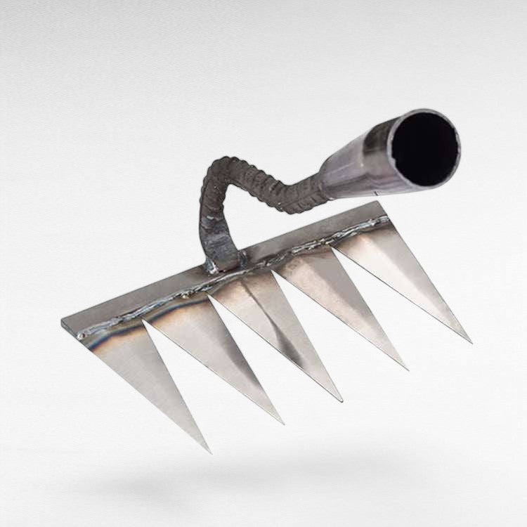 RootMaster Stainless Steel Garden Weeding Rake for Soil Cultivation