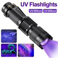 Professional UV Detection Flashlight - 395nm Ultraviolet Inspection Lamp
