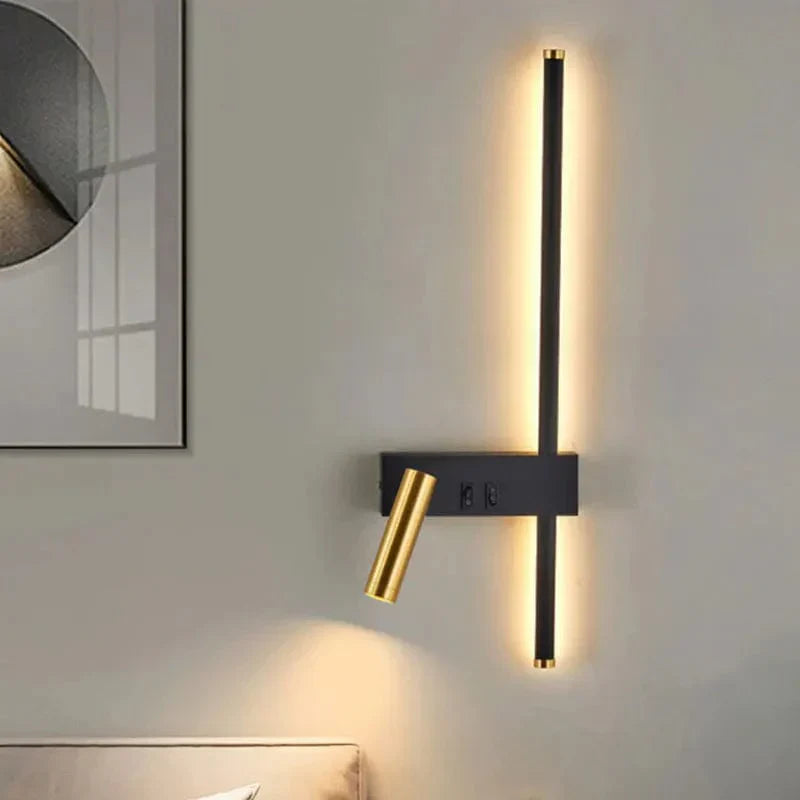 Velunis Modern LED Wall Reading Light with Double Beam