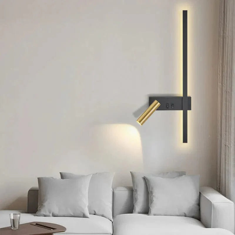 Velunis Applique Murale LED de Lecture Moderne Double Faisceau