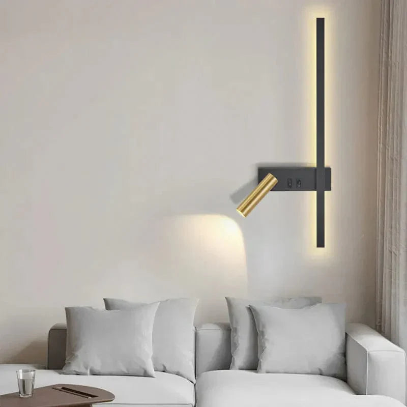 Velunis Modern LED Wall Reading Light with Double Beam