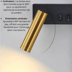 Velunis Applique Murale LED de Lecture Moderne Double Faisceau