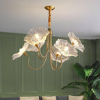 LotusDoré Suspension Elegant Floral Glass Light
