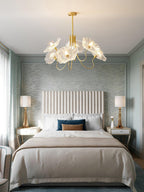 LotusDoré Suspension Elegant Floral Glass Light