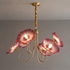 LotusDoré Suspension Elegant Floral Glass Light