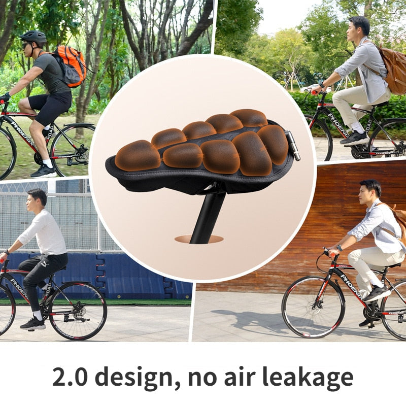 RideCloud Ergonomic Bike Seat Cushion with Shock-Absorbing Comfort Pad
