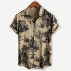 Briarhaven Floral Short Sleeve Shirt for Men Lightweight Summer Shirt