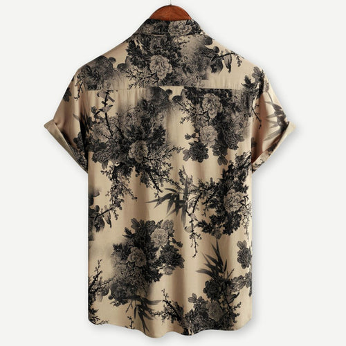 Briarhaven Floral Short Sleeve Shirt for Men Lightweight Summer Shirt