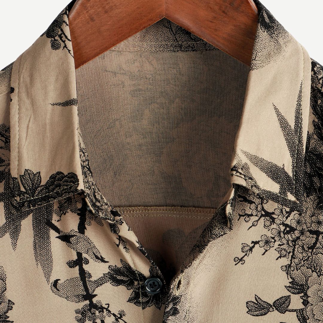 Briarhaven Floral Short Sleeve Shirt for Men Lightweight Summer Shirt