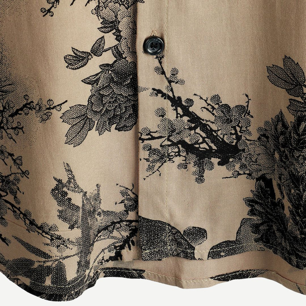 Briarhaven Floral Short Sleeve Shirt for Men Lightweight Summer Shirt