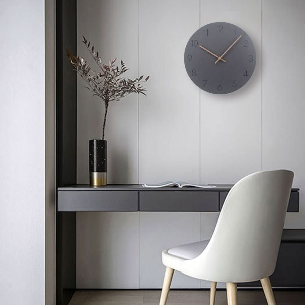 Nordic Silent Wooden Wall Clock 29 cm