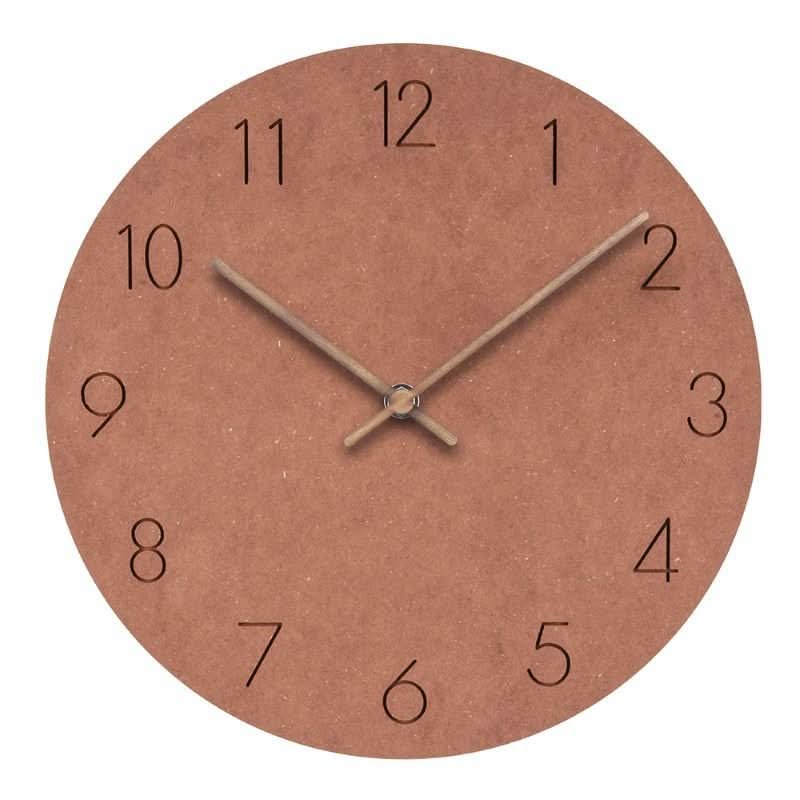 Nordic Silent Wooden Wall Clock 29 cm