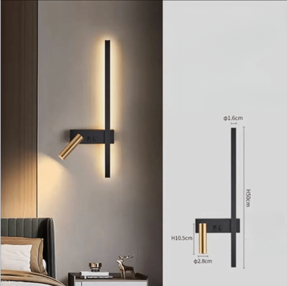 Velunis Applique Murale LED de Lecture Moderne Double Faisceau
