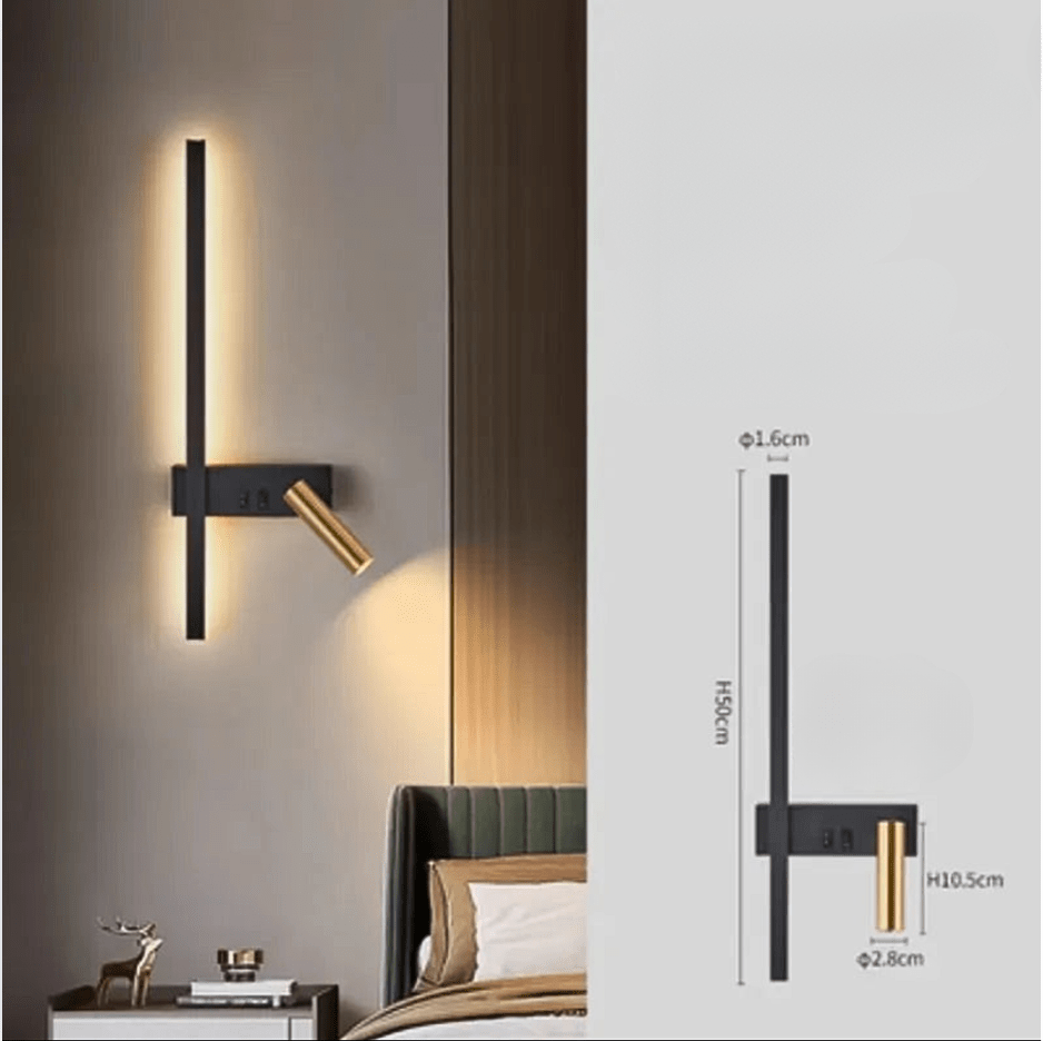Velunis Applique Murale LED de Lecture Moderne Double Faisceau