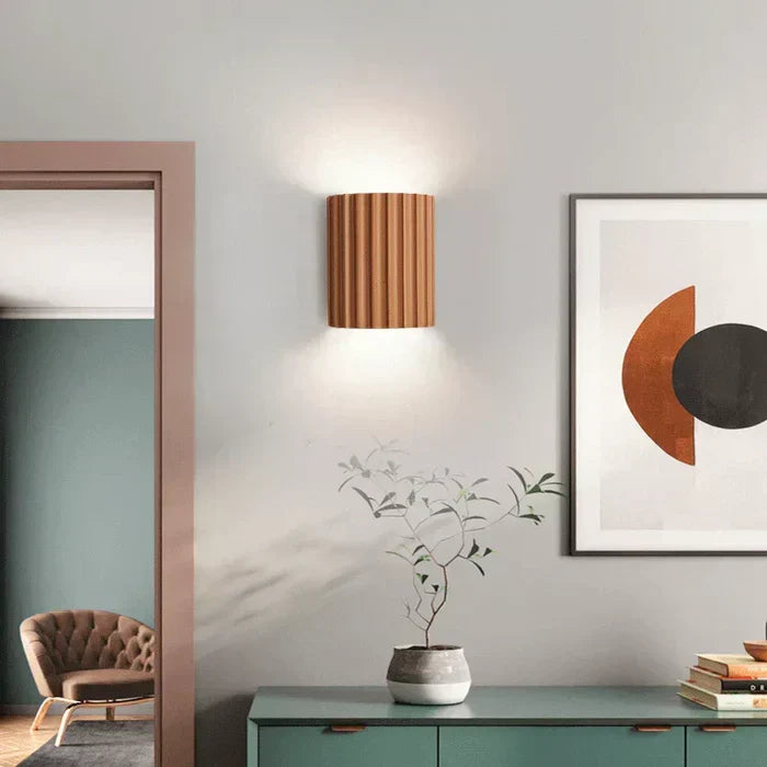 SculptAura Modern Resin LED Wall Sconce for Living Room and Hallway
