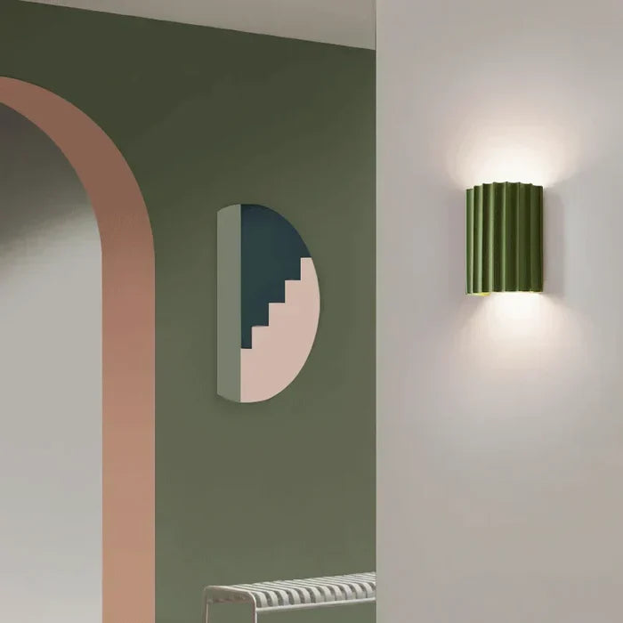 SculptAura Modern Resin LED Wall Sconce for Living Room and Hallway