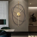 Geometric Metal Silent Wall Clock with Quartz Movement