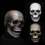Articulated Skull Face Mask with Movable Jaw - Halloween & Cosplay Costume Accessory