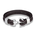 Maritime Anchor Leather Wrist Band for Men