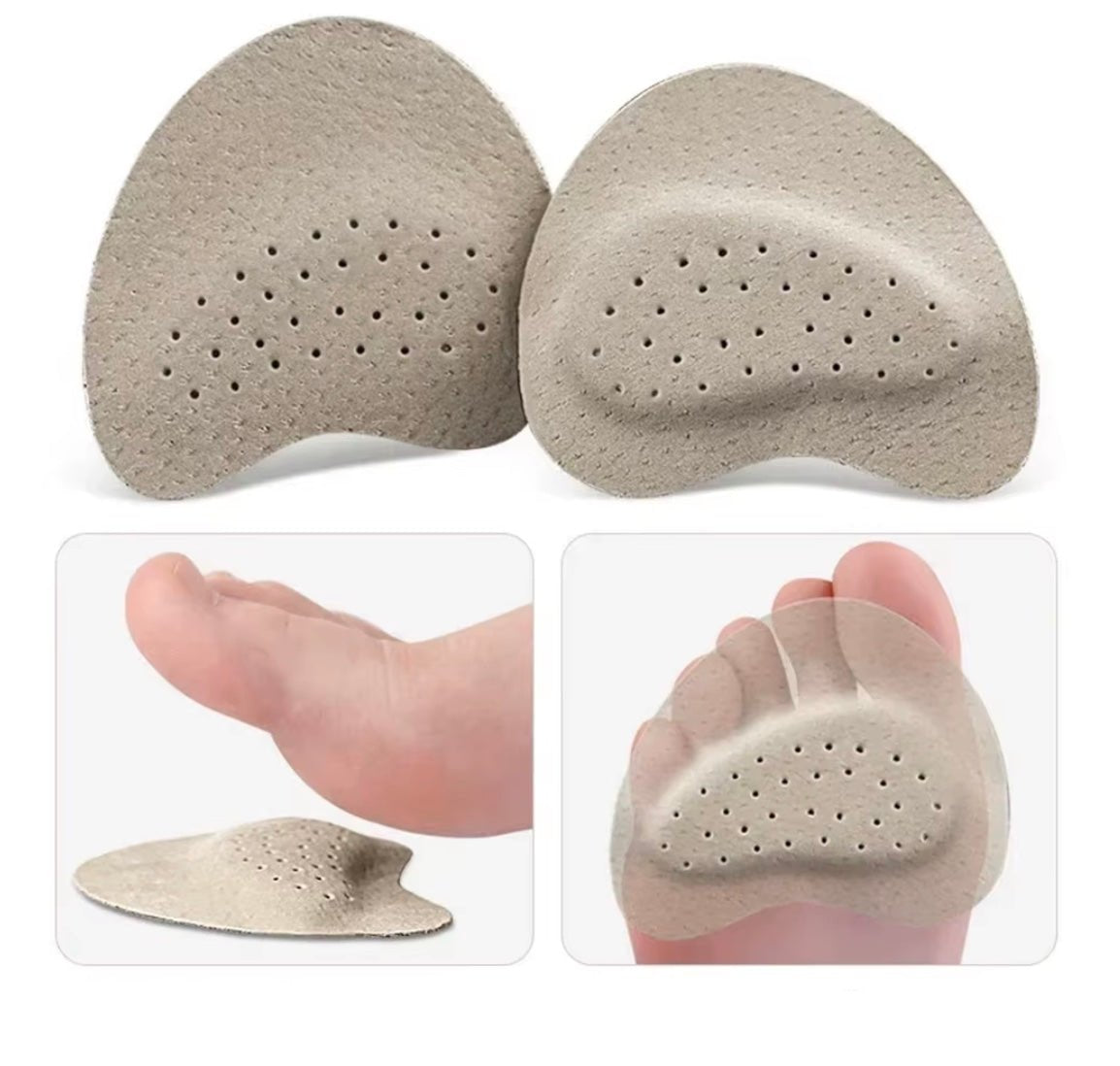 StepEase Non Slip Forefoot Cushion Pads for Sandals and Heels