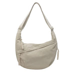 Crescent Nylon Crossbody Hobo Bag - Medium Slouchy Shoulder Purse