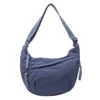 Crescent Nylon Crossbody Hobo Bag - Medium Slouchy Shoulder Purse
