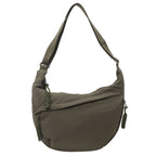 Crescent Nylon Crossbody Hobo Bag - Medium Slouchy Shoulder Purse