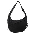 Crescent Nylon Crossbody Hobo Bag - Medium Slouchy Shoulder Purse