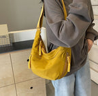 Crescent Nylon Crossbody Hobo Bag - Medium Slouchy Shoulder Purse