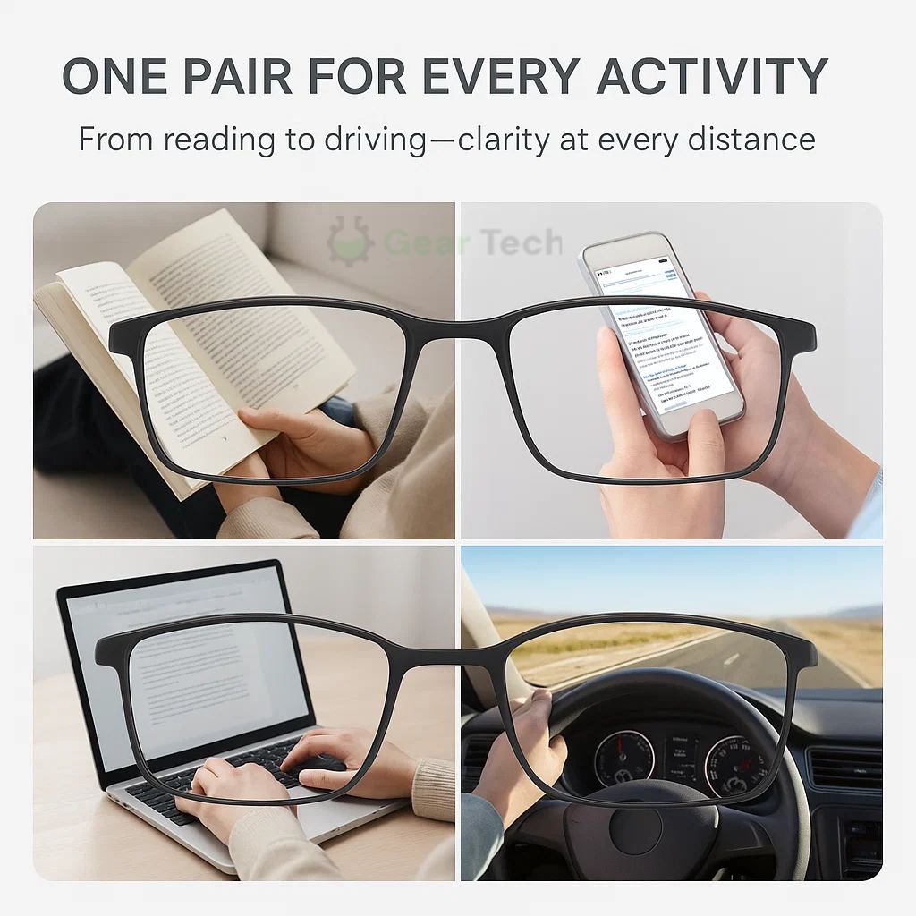 OptiFusion Progressive Reading Glasses with Photochromic Lenses