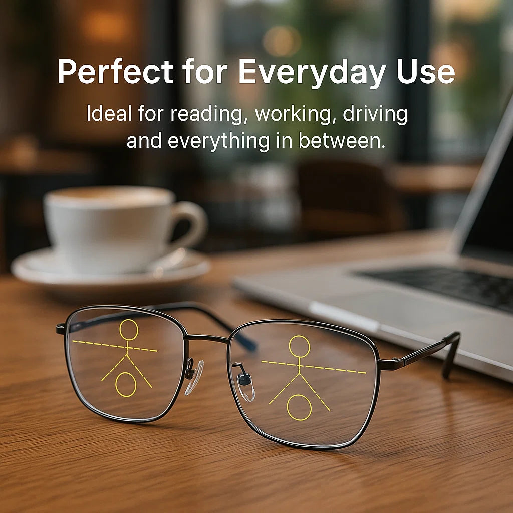 OptiFusion Progressive Reading Glasses with Photochromic Lenses
