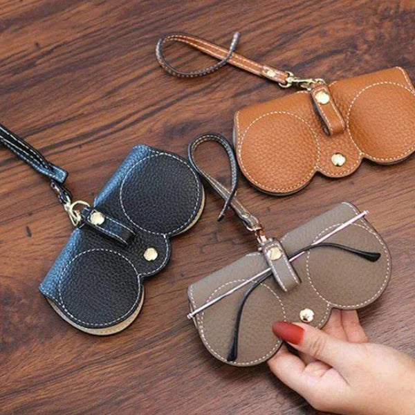OptiGuard Soft PU Leather Glasses Case with Snap Closure