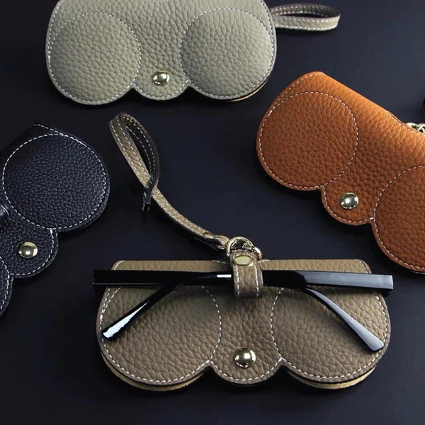 OptiGuard Soft PU Leather Glasses Case with Snap Closure