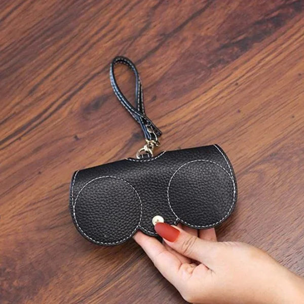 OptiGuard Soft PU Leather Glasses Case with Snap Closure